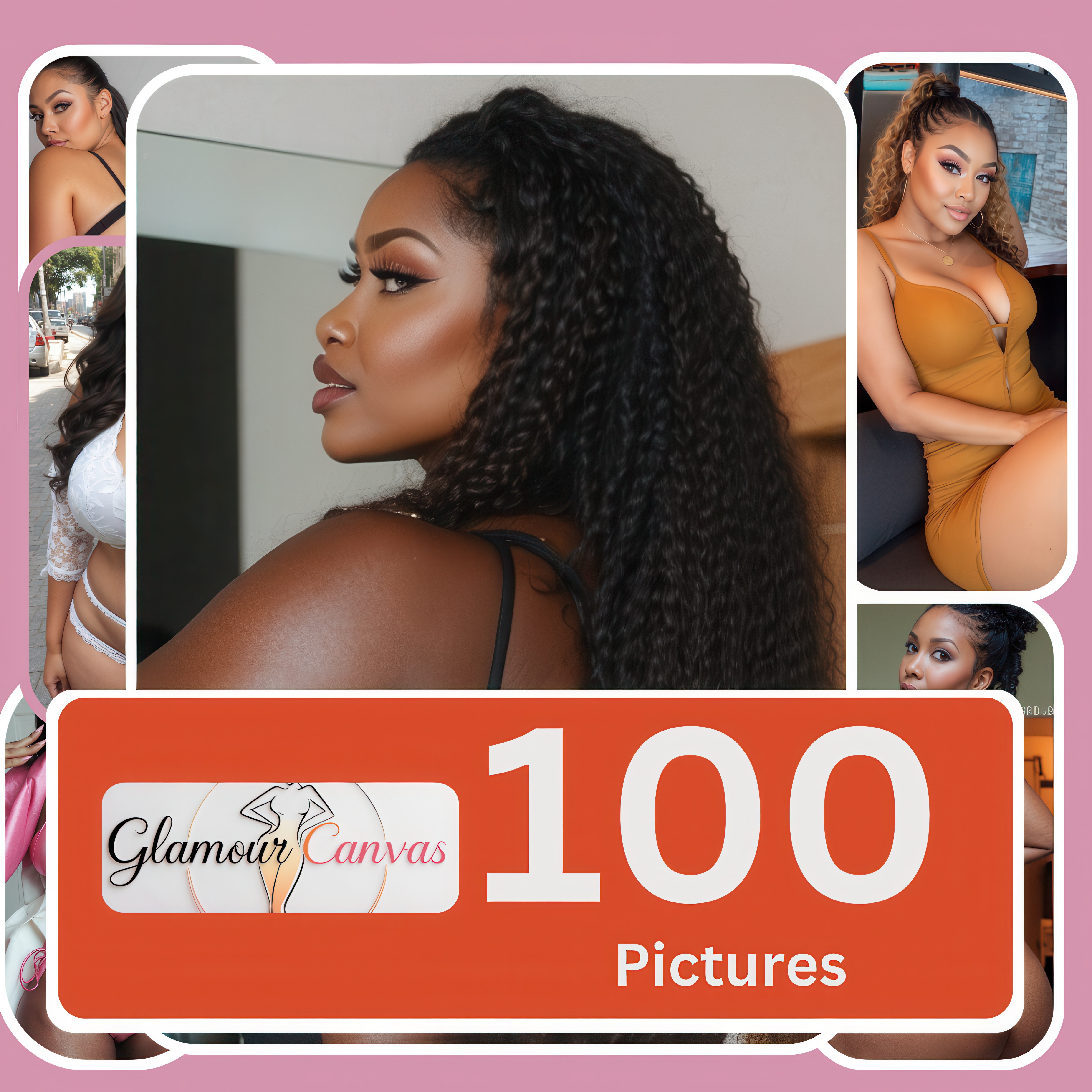 100 Curvy women pictures digital download