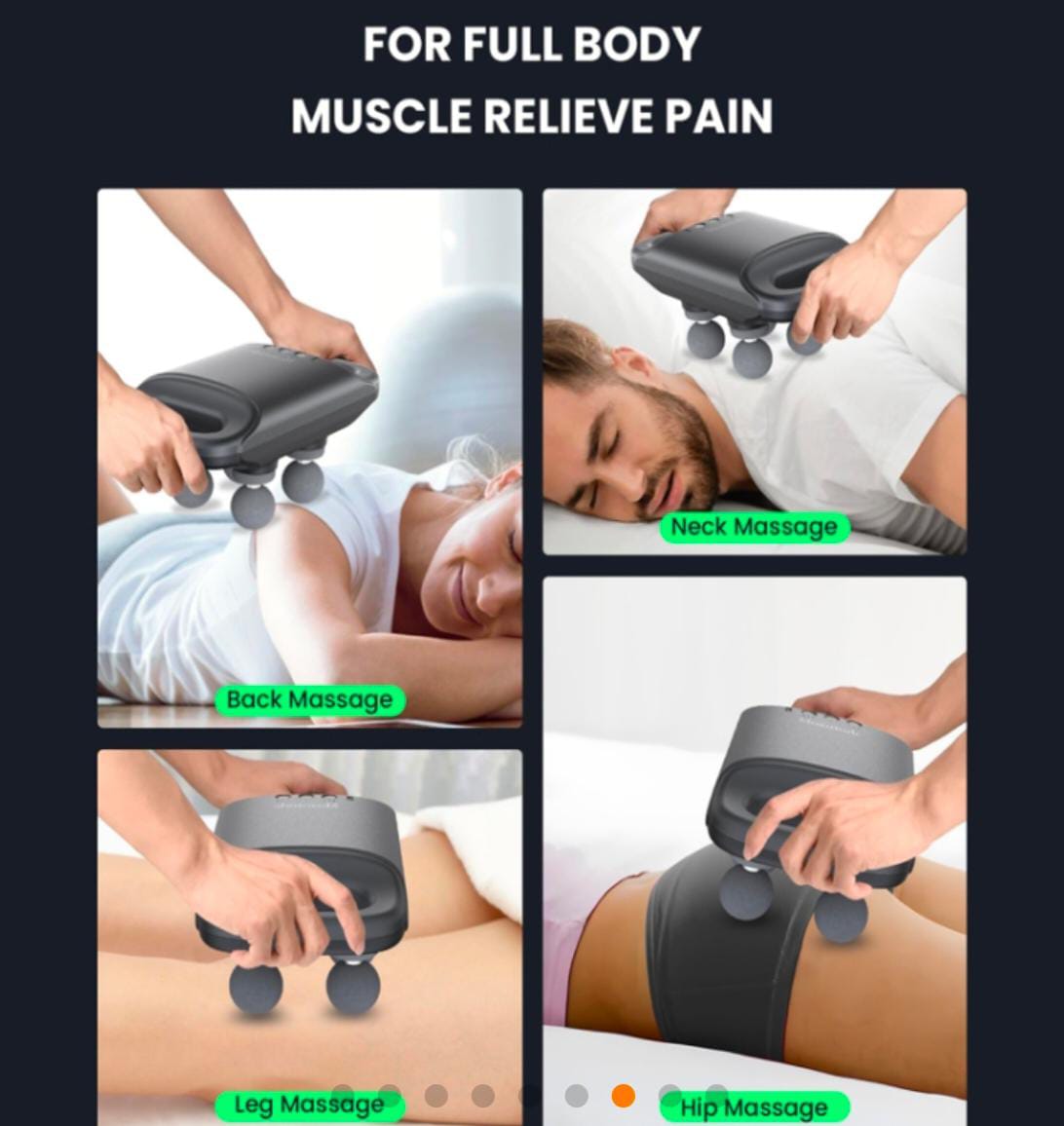 Full Body Massager 4-Head Massage Gun