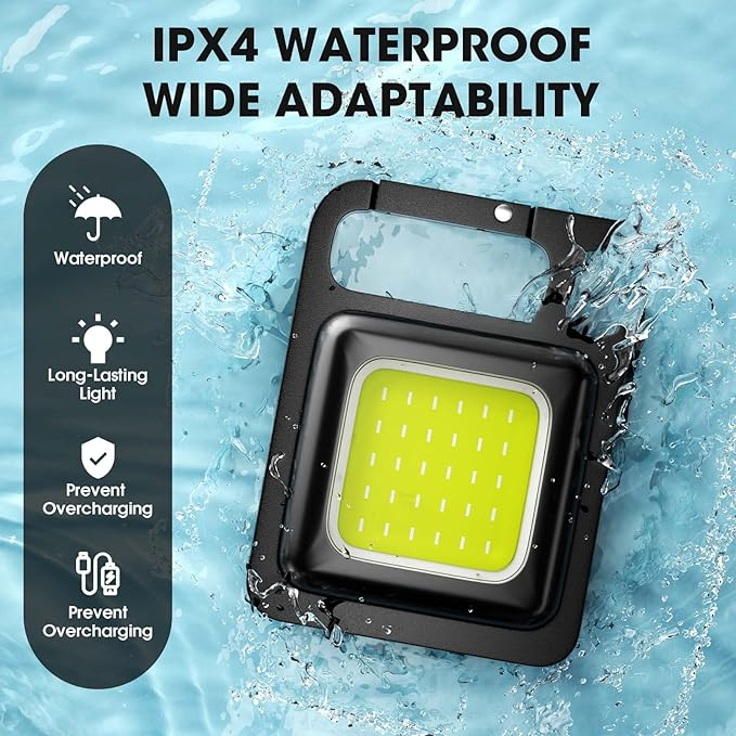 RECHARGABLE LED  LIGHT / USB RECHARGEBLE MINI COB KEYCHAIN FLASHLIGHT