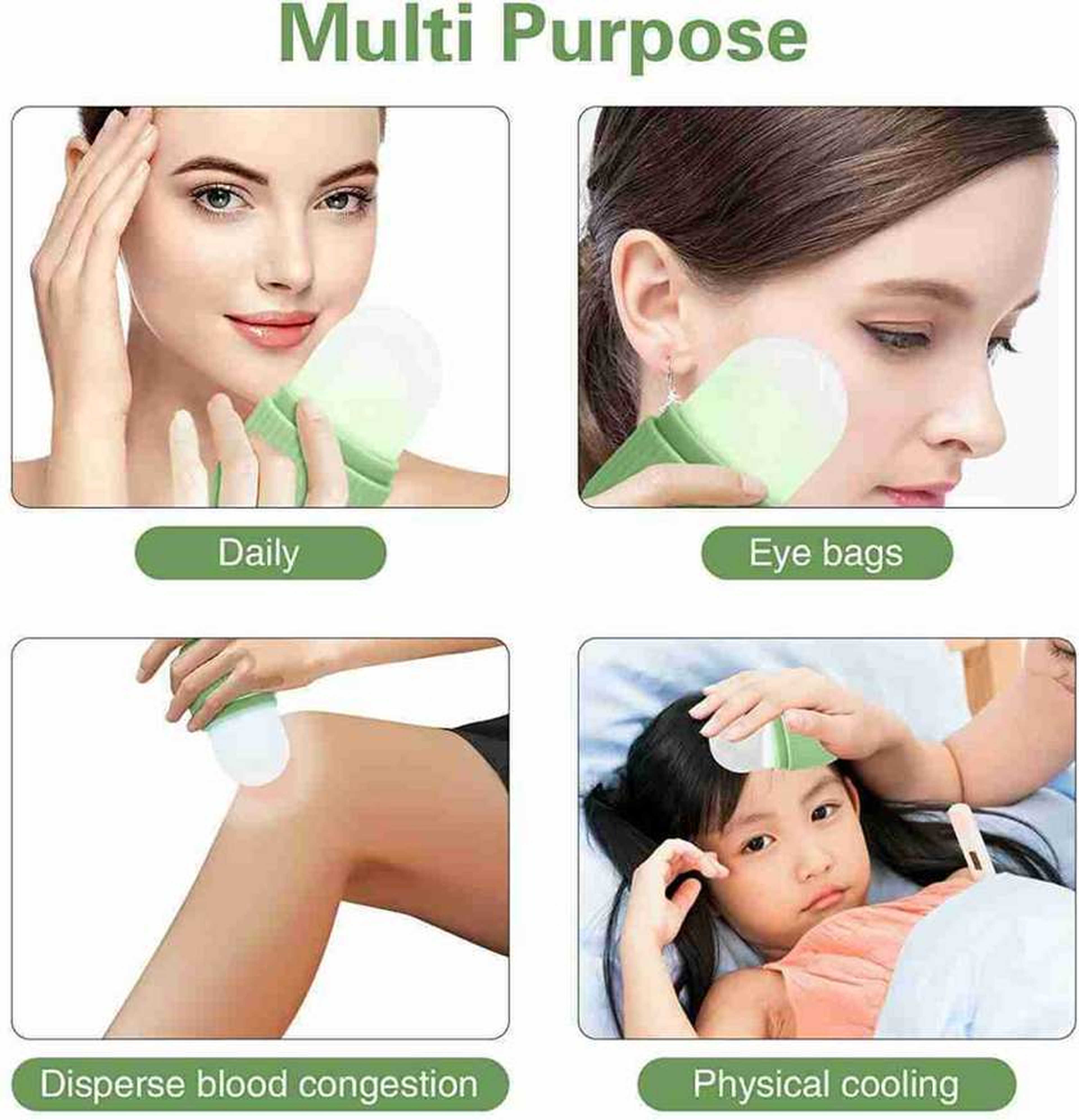 ce Roller for Face Massager | Reusable Ice Holder Tool for Glowing & Clear Skin | Easy to Use and Carry | Cold Massage Therapy for Skin 