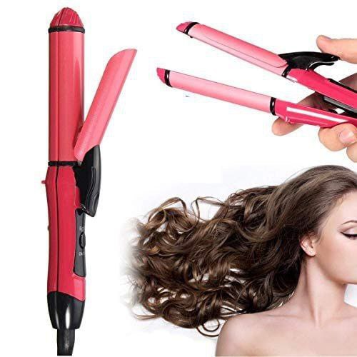 2-in-1 Hair Curler and Straightener