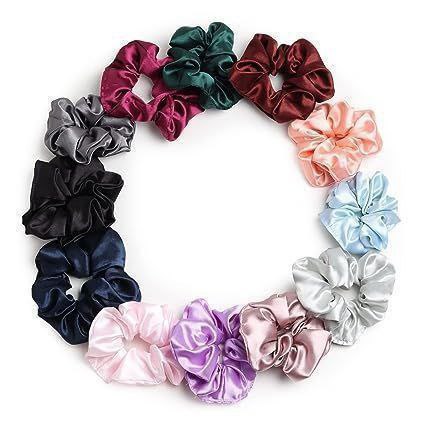 Satin Hair Scrunchies Set