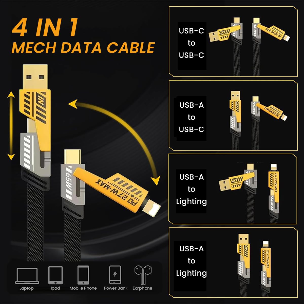 4 in 1 Mech Data Cable