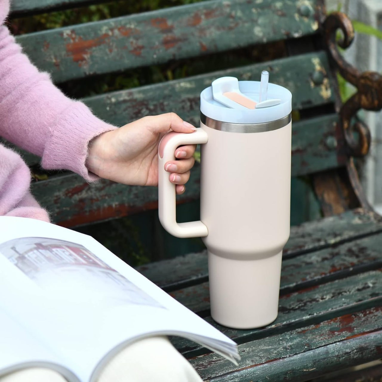 Insulated Travel Mug With Straw