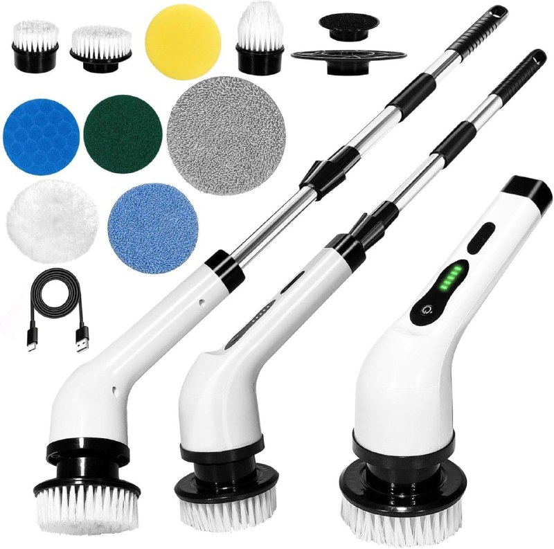 Electric Spin Scrubber Cleaning Kit