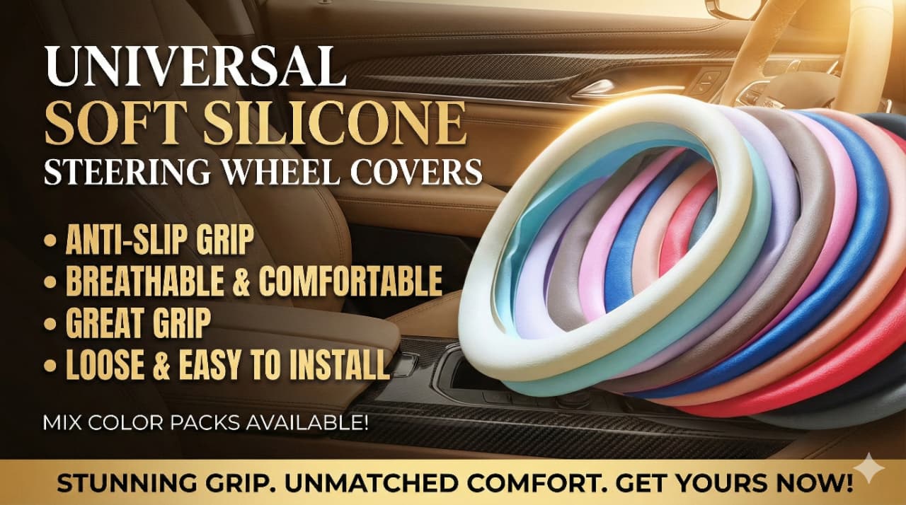Universal Soft Silicone Steering Wheel Covers