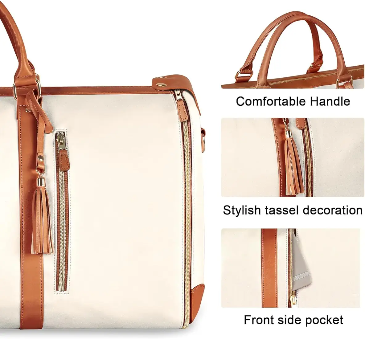 Classic Leather Travel Duffel Bag