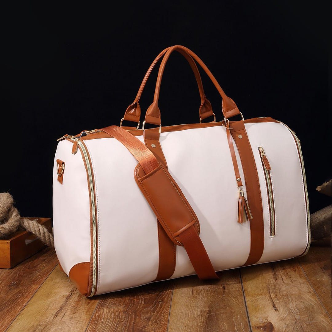 Classic Leather Travel Duffel Bag