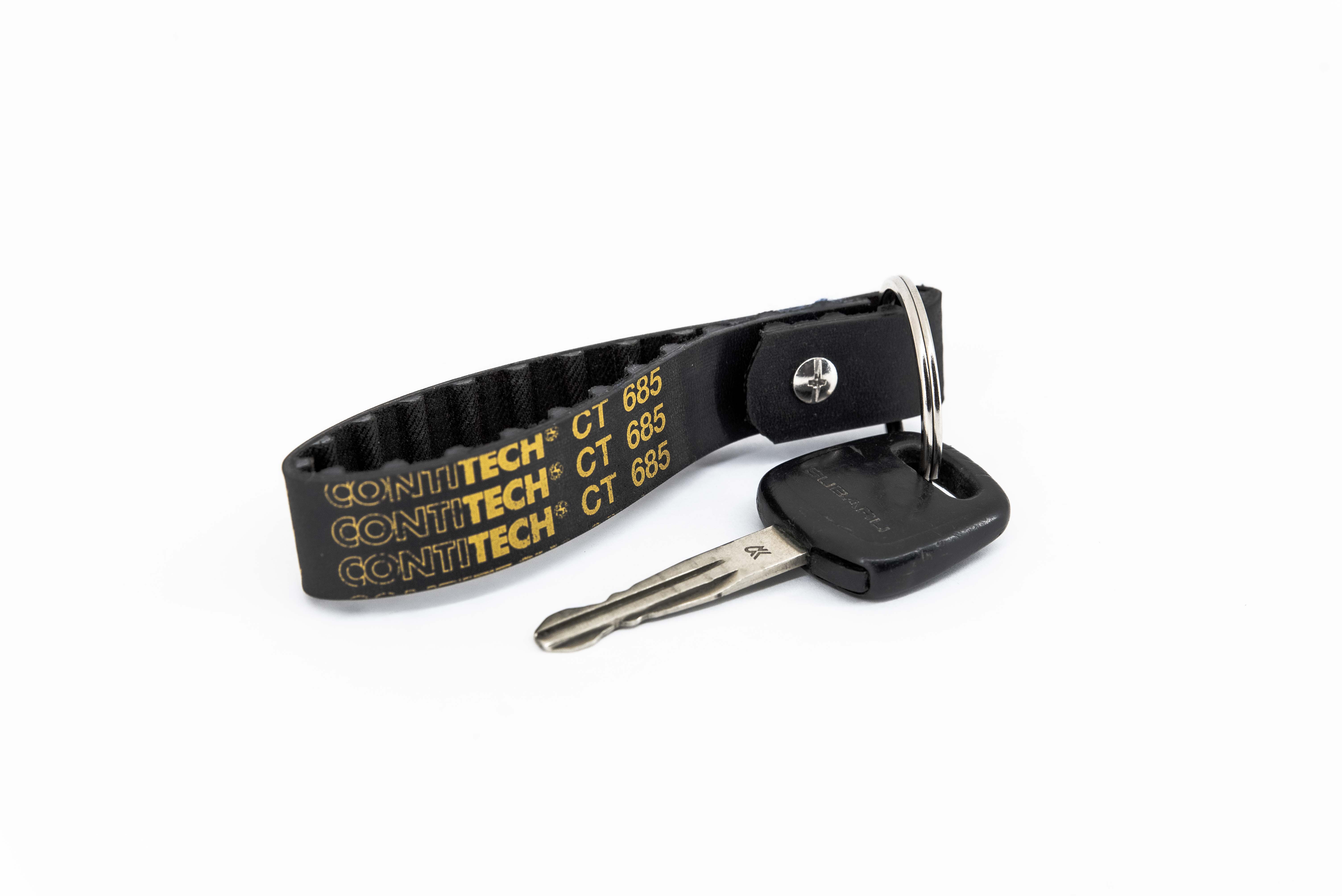 Rivet Keychain with markings from Engine Timing Belt