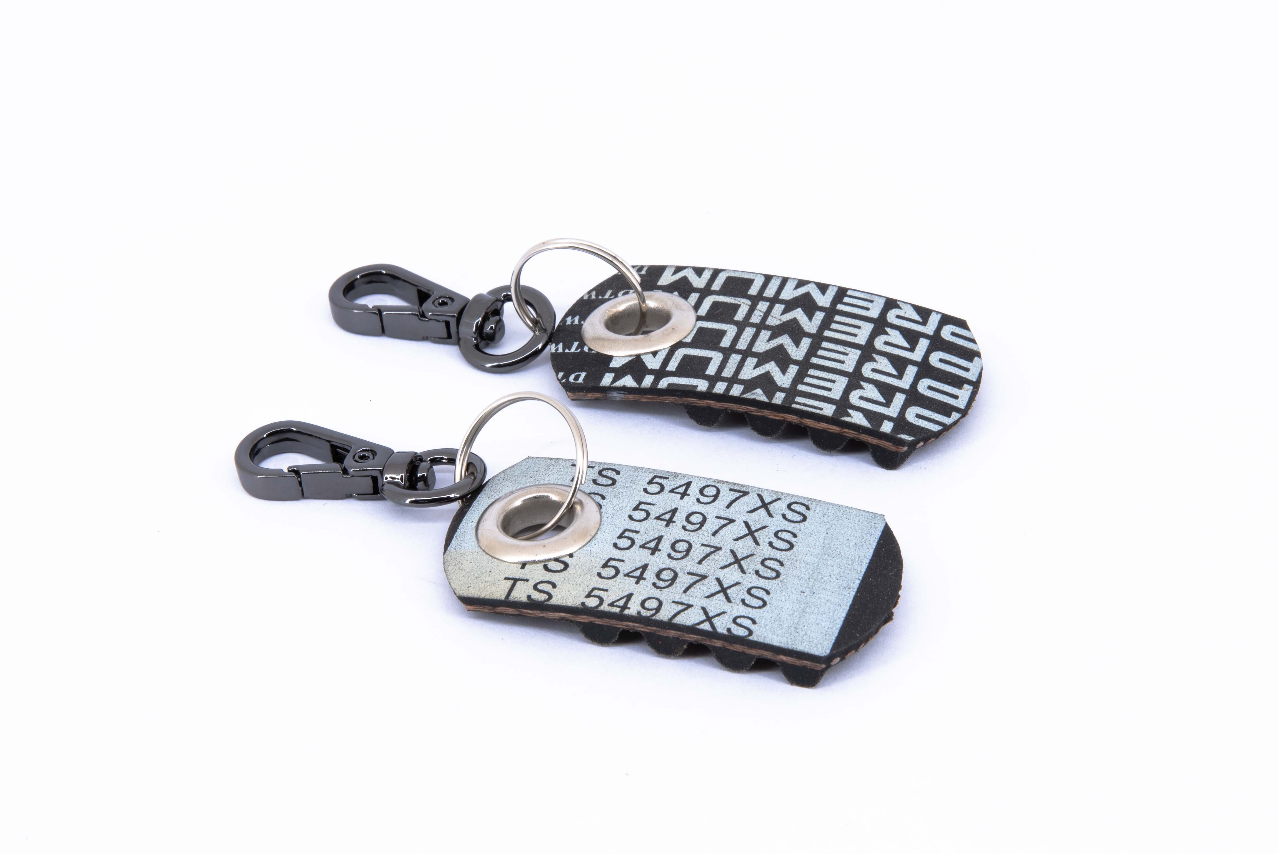 Keychain with markings from Engine Timing Belt
