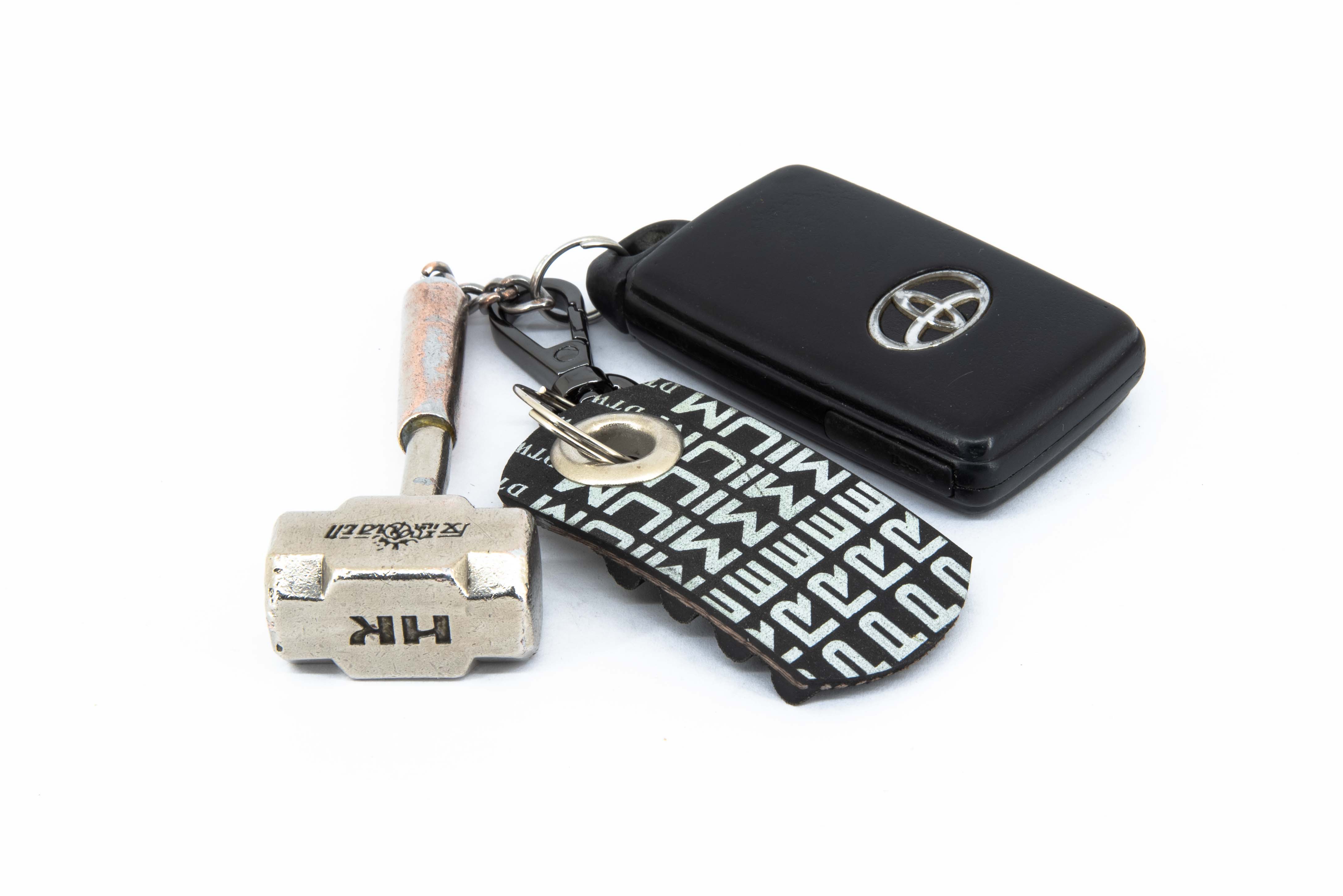 Keychain with markings from Engine Timing Belt