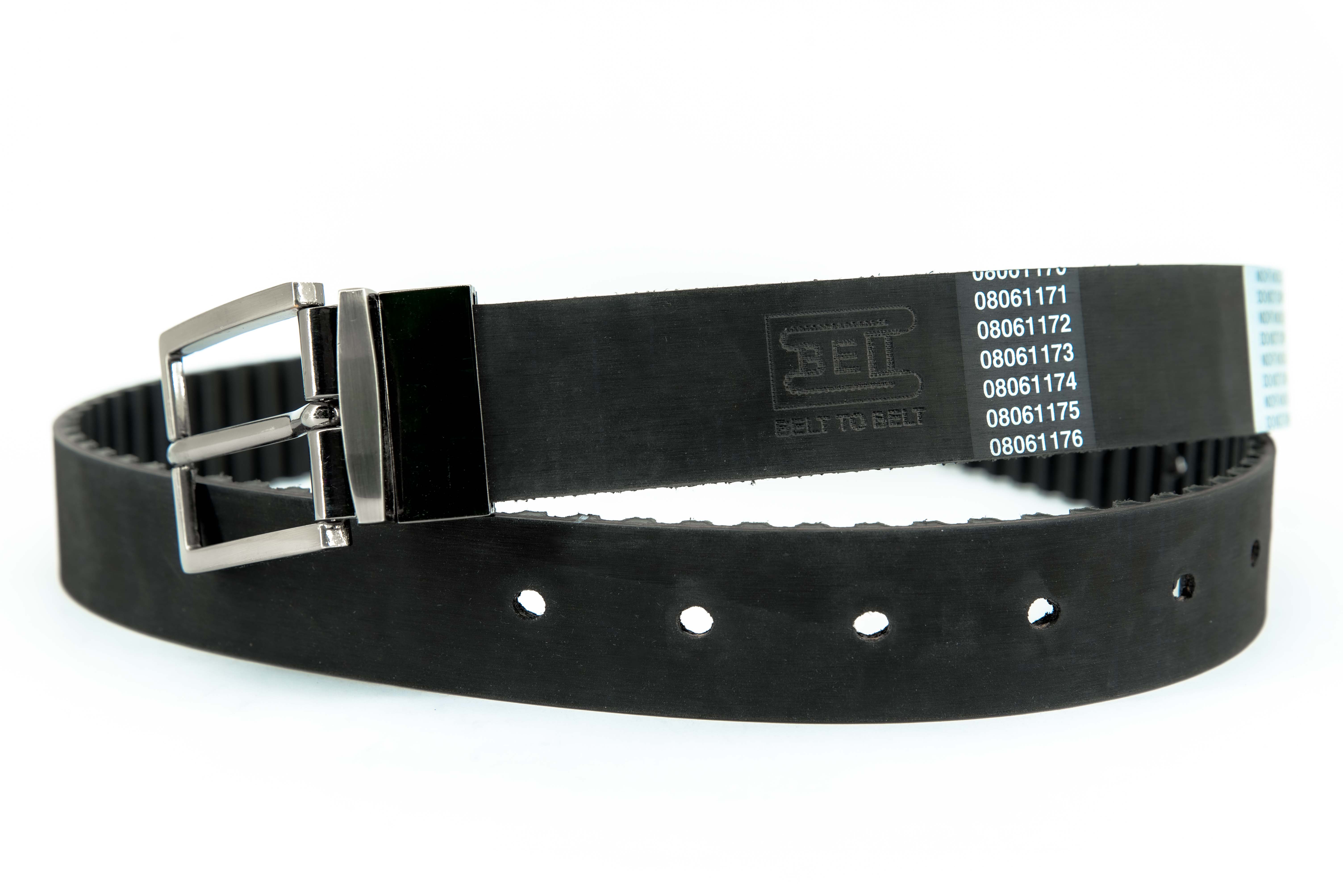 Engine Timing Belt with Reversible Buckle