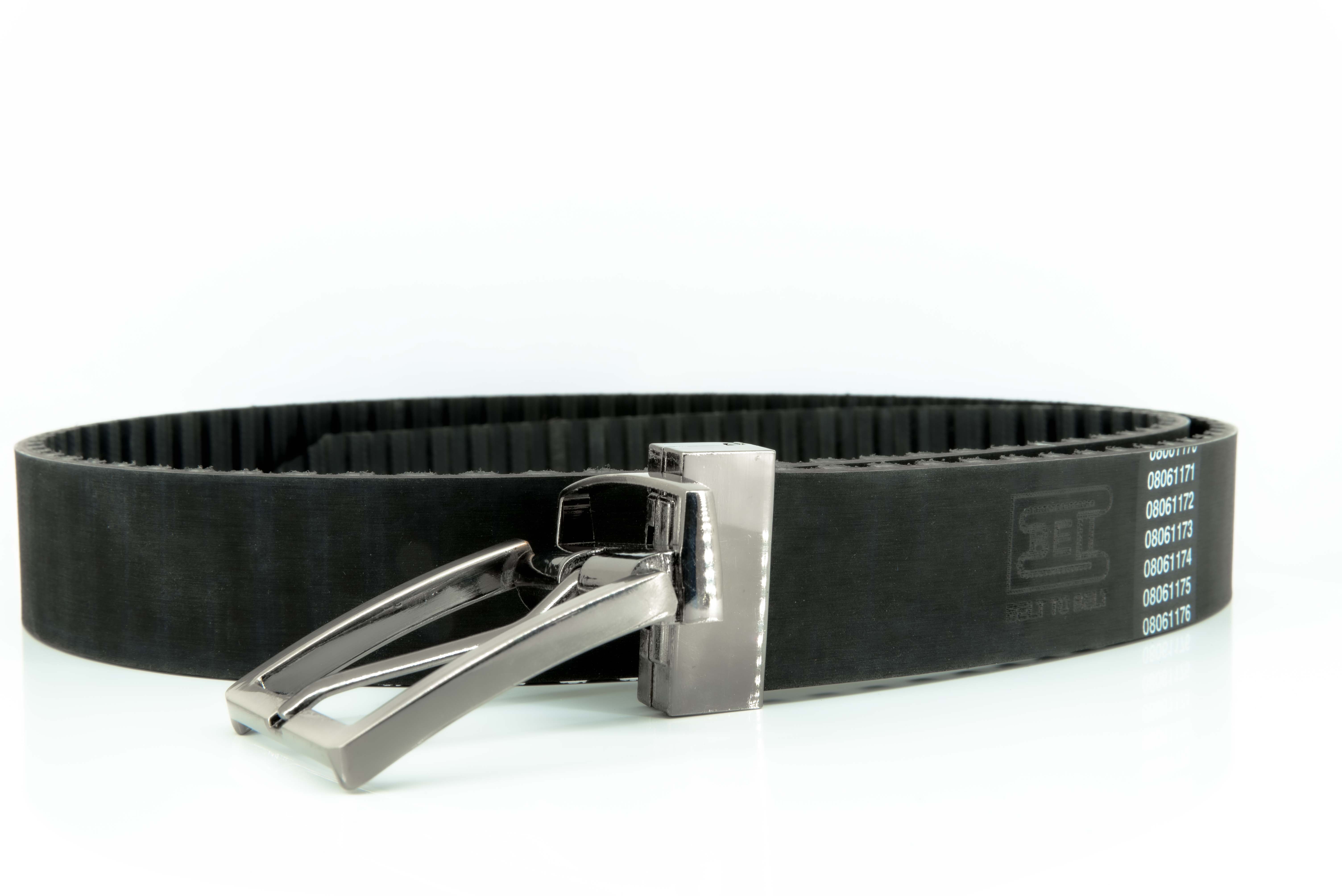 Engine Timing Belt with Reversible Buckle