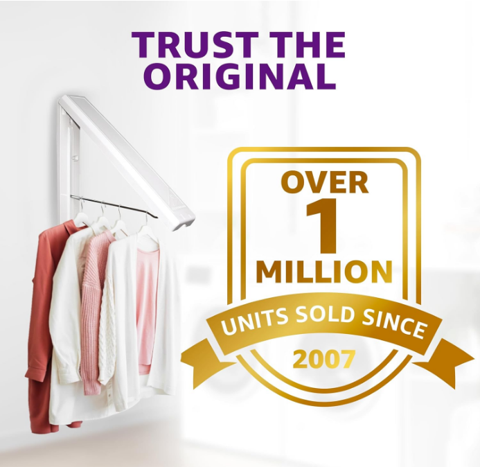 Wall Mounted Drying Rack - The Original Collapsible Clothes Drying Rack and Storage