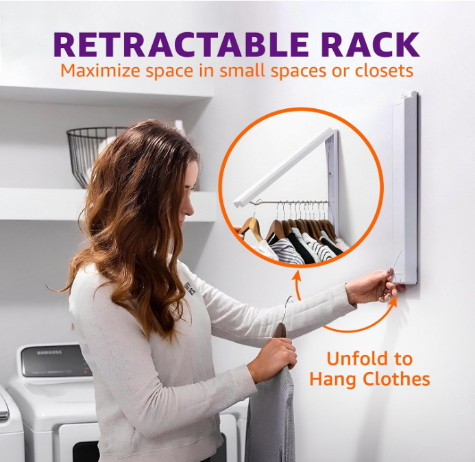 Wall Mounted Drying Rack - The Original Collapsible Clothes Drying Rack and Storage