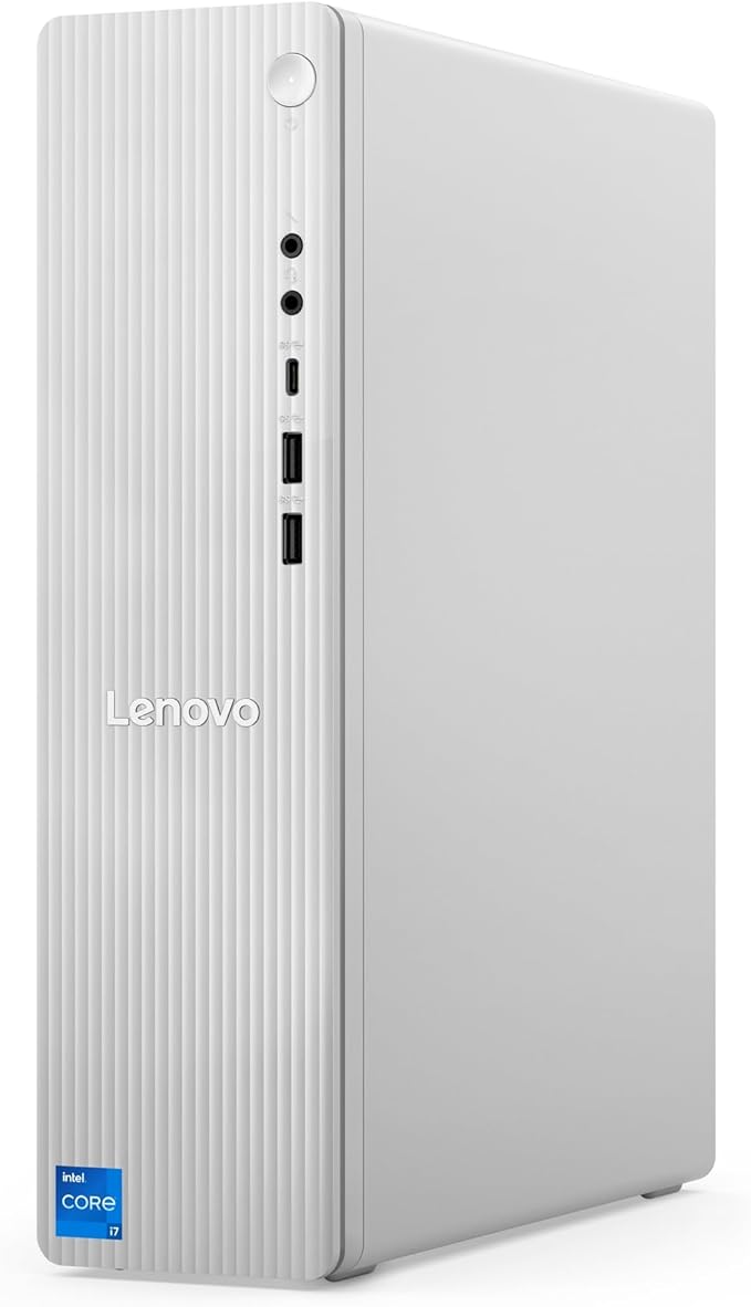 Lenovo IdeaCentre Tower Desktop PC 8L | Intel Core i3-14100 | 8GB RAM | 512GB SSD | Intel Graphics | Windows 11 Home | Grey | QWERTZ | 3 Months Premium Care