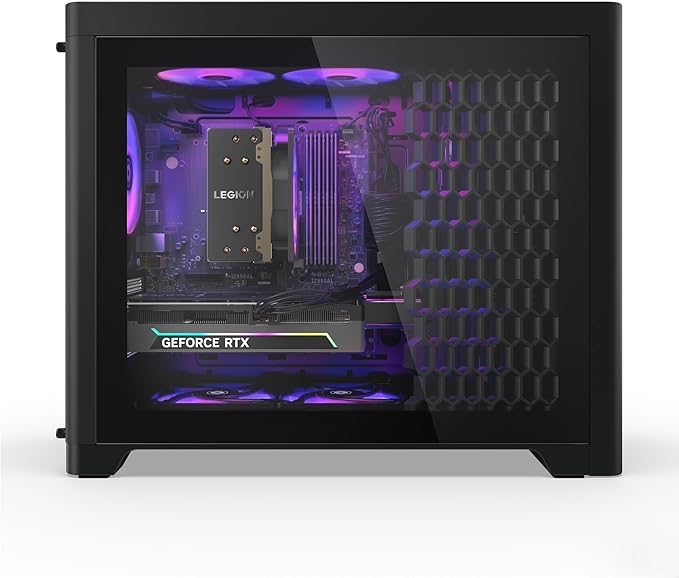 Lenovo Legion Tower 5i Gaming AI Desktop PC | NVIDIA GeForce RTX 5070 | Intel Core Ultra 7 265KF | 32GB RAM | 2TB SSD | Win11 | Eclipse Black | Transparent Cover | 30L | 3 Months GamePass