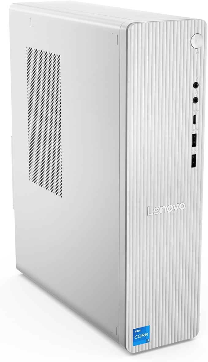 Lenovo IdeaCentre Tower Desktop PC 8L | Intel Core i3-14100 | 8GB RAM | 512GB SSD | Intel Graphics | Windows 11 Home | Grey | QWERTZ | 3 Months Premium Care