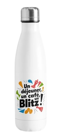 Gourde "Un déjeuner un café, un blitz !"