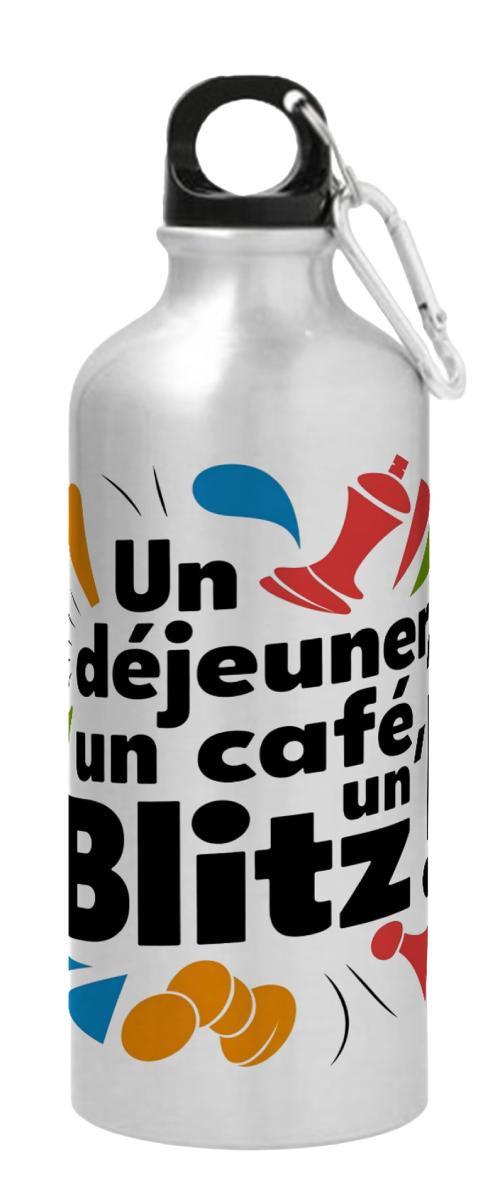 Gourde "Un déjeuner un café, un blitz !"