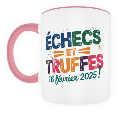 Mug Échecs et Truffes  ! rose