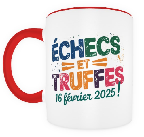 Mug Échecs et Truffes  ! rouge