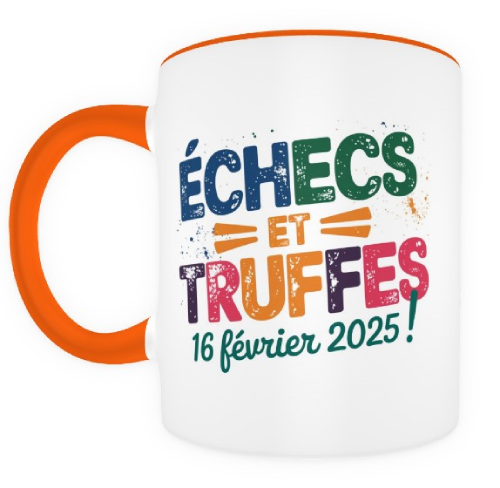 Mug Échecs et Truffes  ! orange