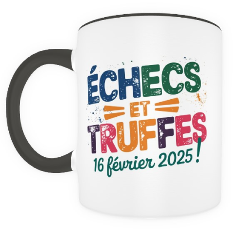 Mug Échecs et Truffes  ! noir