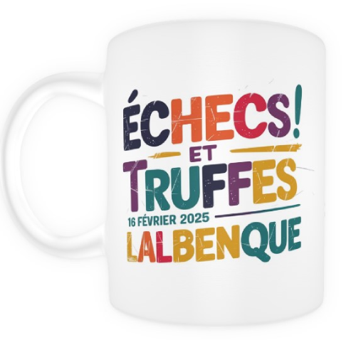 Mug Mug Échecs et Truffes ! Lalbenque - blanc