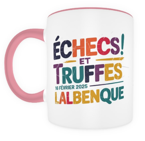 Mug Échecs et Truffes ! Lalbenque - rose