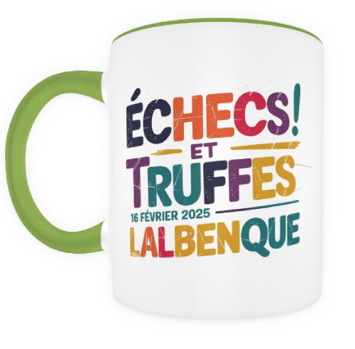 Mug Échecs et Truffes ! Lalbenque - vert
