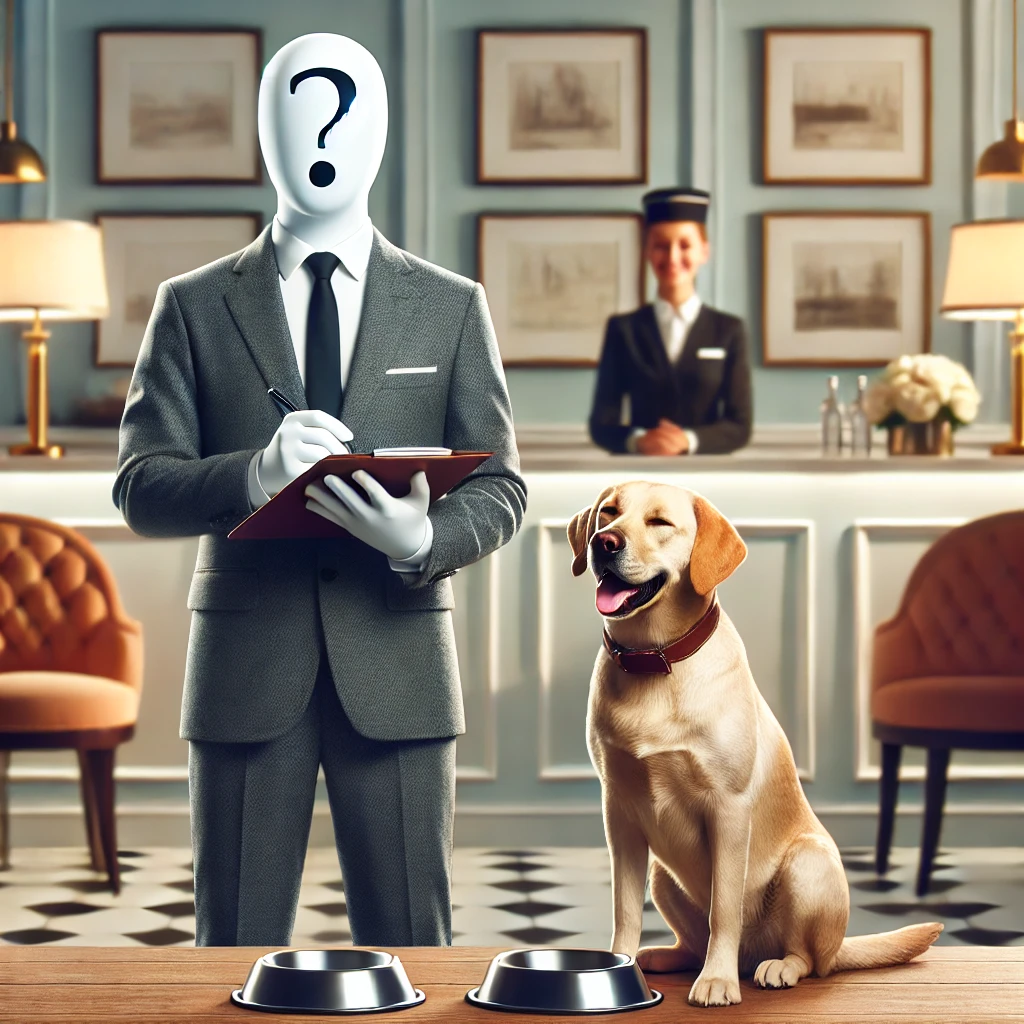 Mystery guest con cane