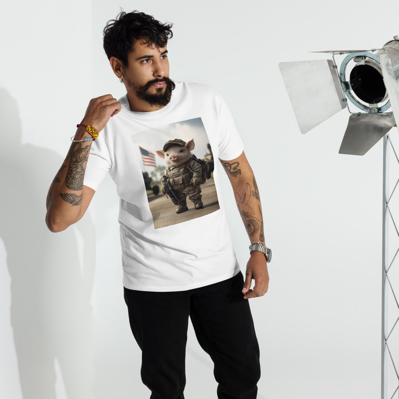 Men’s premium heavyweight tee Hero 01 Piglet