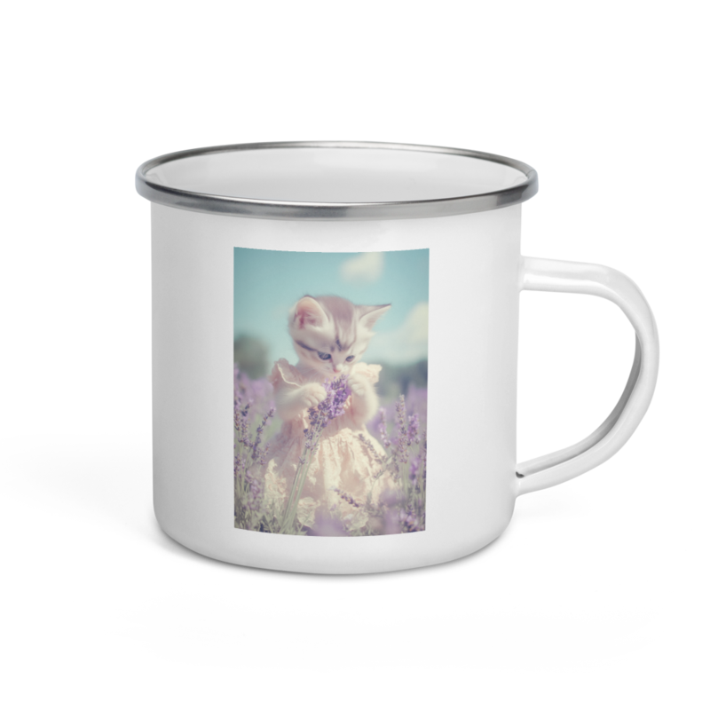 Enamel Mug Heaven 01 Kitten