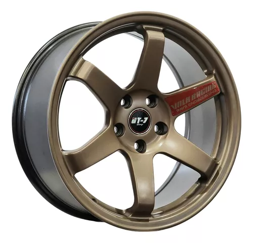 Jogo de Roda GT7 TE37 Aro 18x8 5x114 Concava Racing - BRONZE