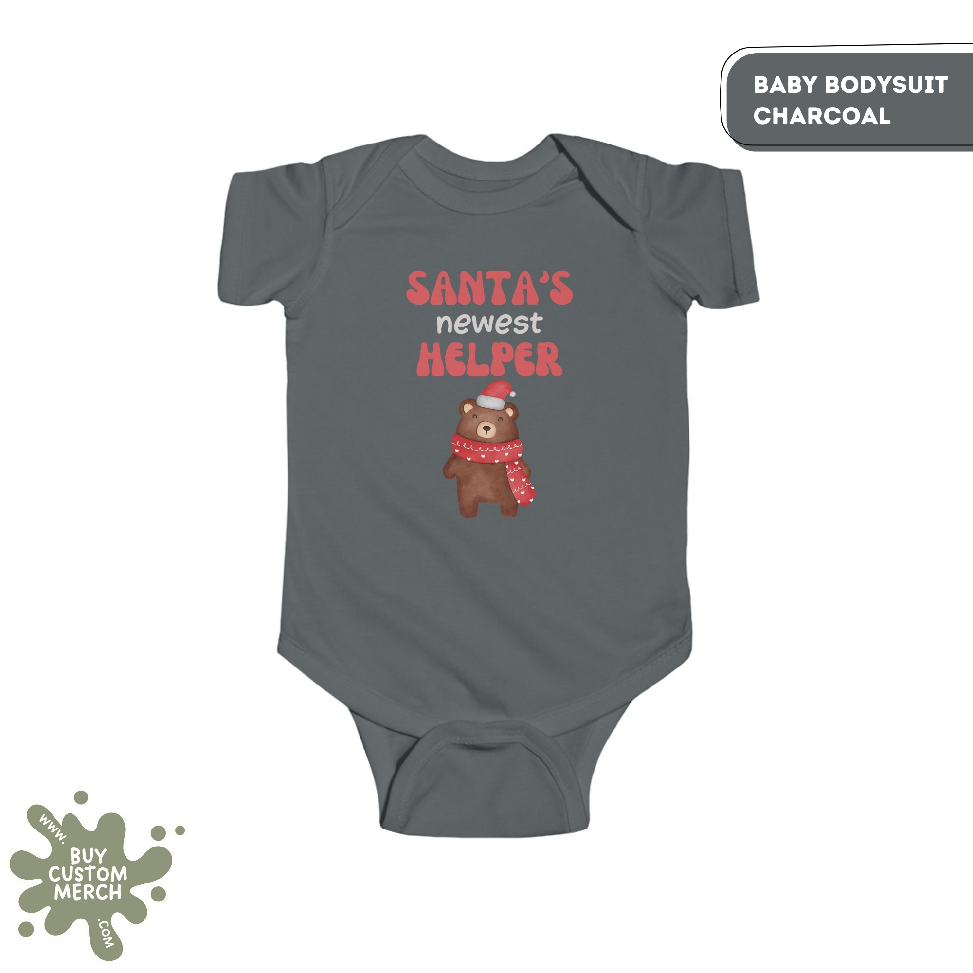 Santa's Newest Helper Baby Onesie