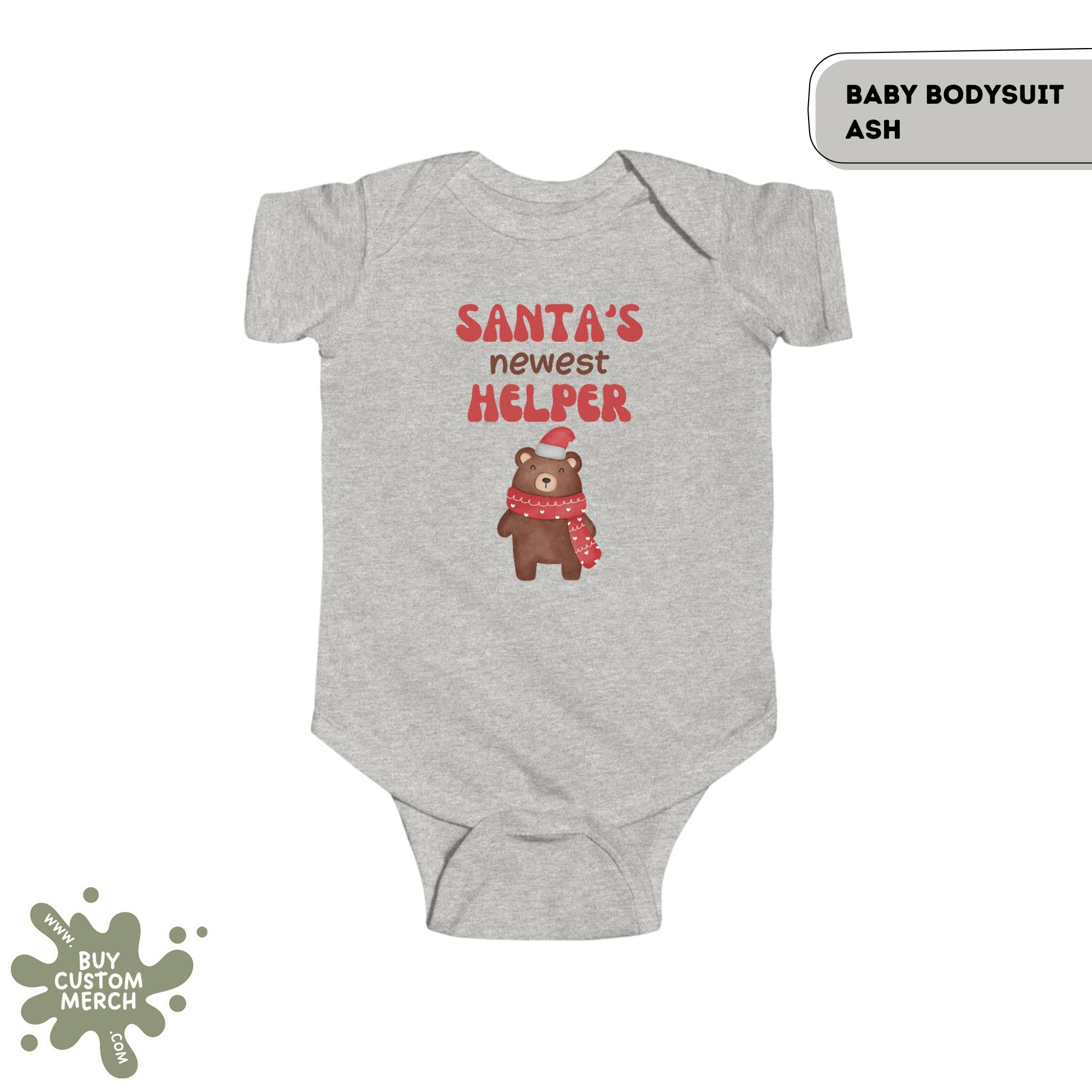 Santa's Newest Helper Baby Onesie
