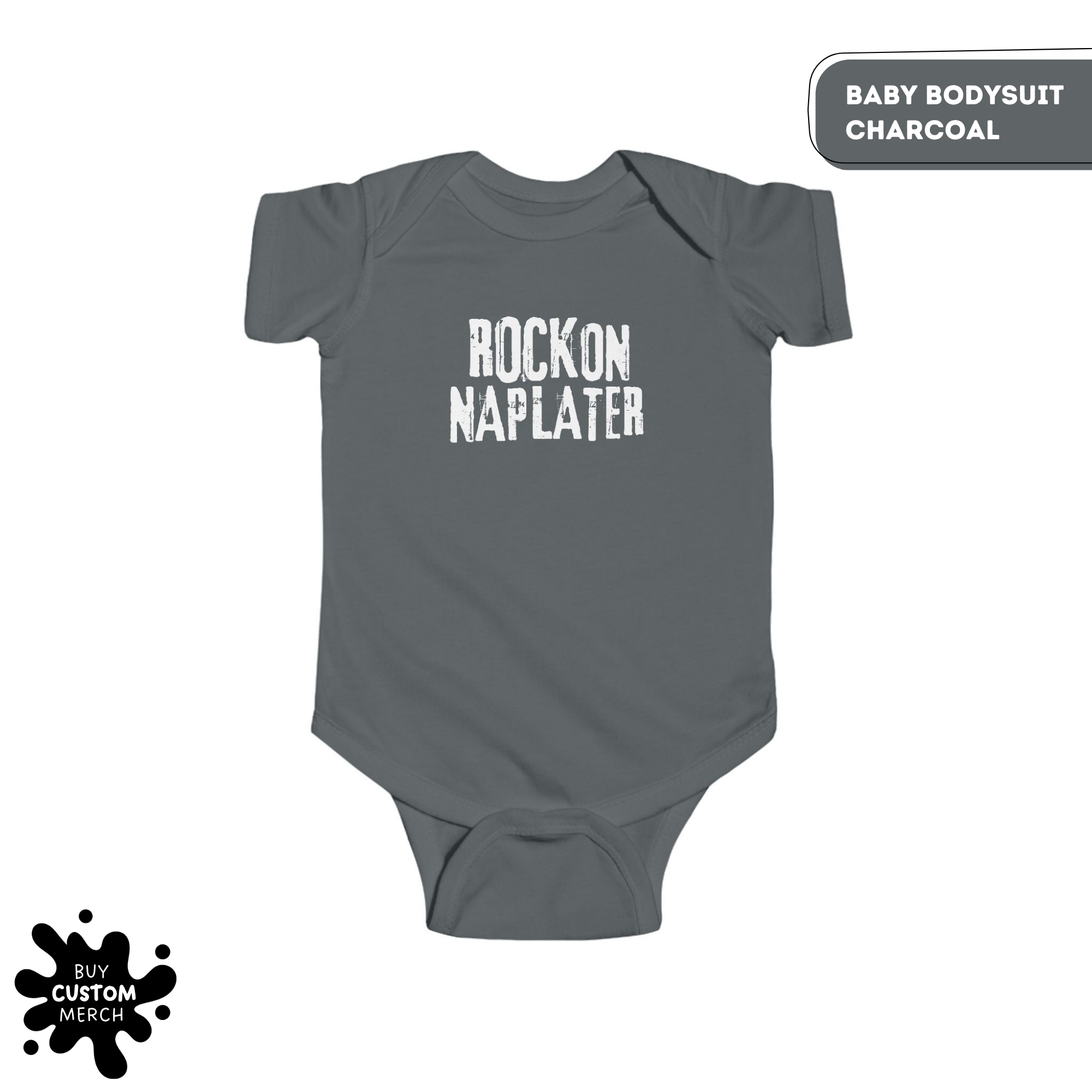 Rock On Nap Later Baby Onesie - Funny Graphic Bodysuit for Infant Boys & Girls