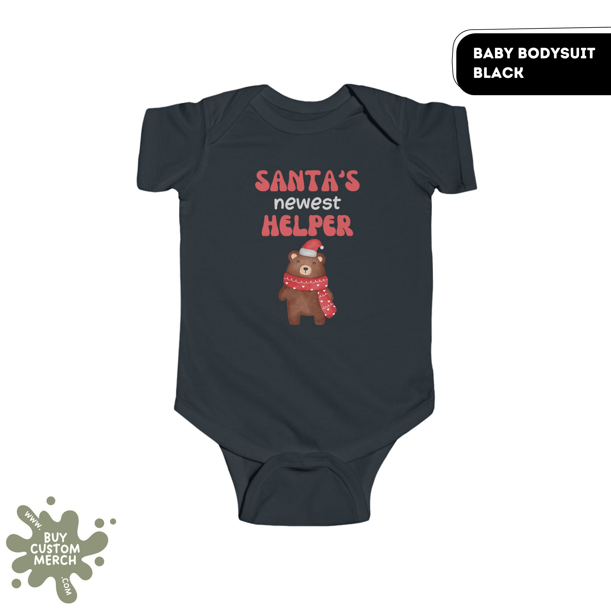 Santa's Newest Helper Baby Onesie