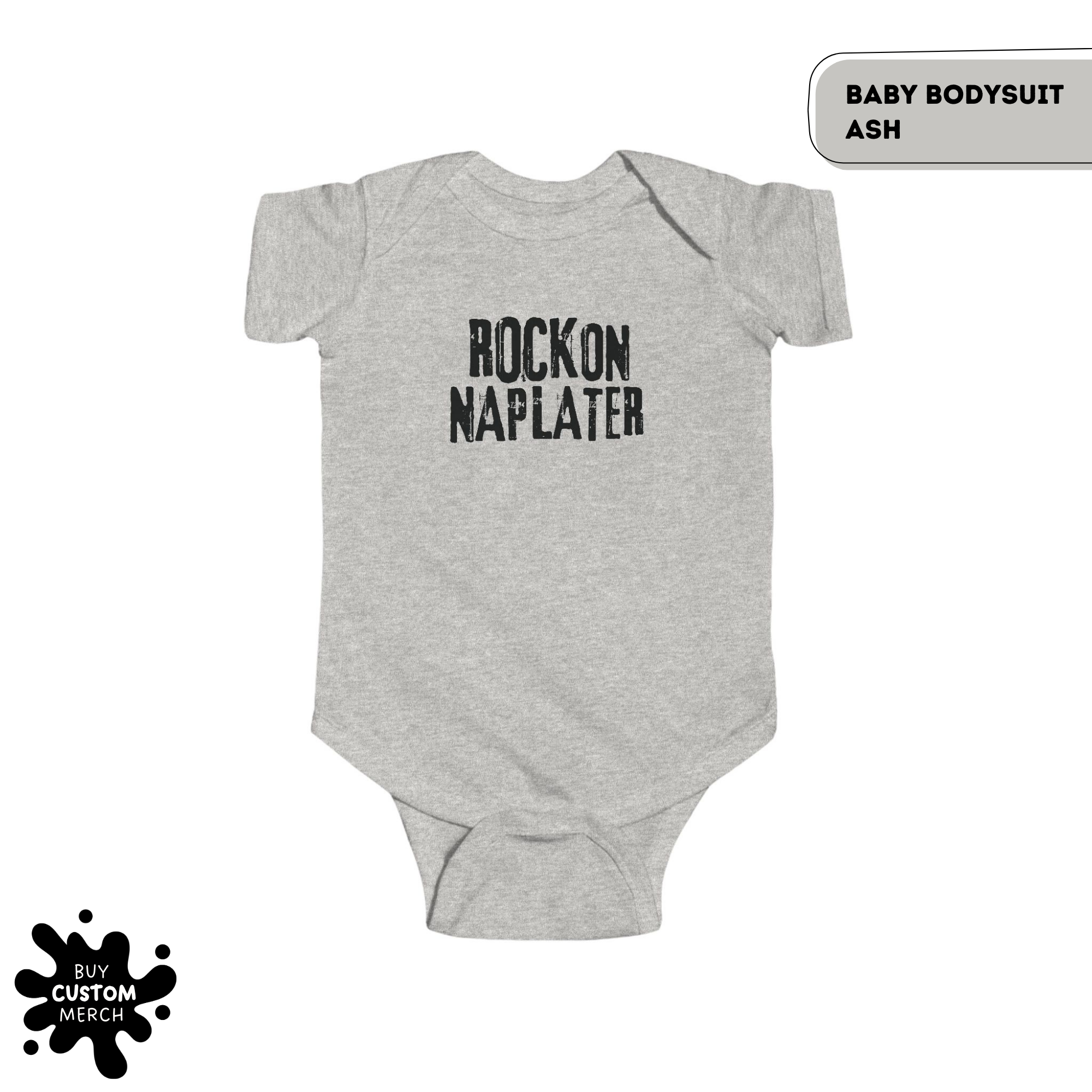 Rock On Nap Later Baby Onesie - Funny Graphic Bodysuit for Infant Boys & Girls