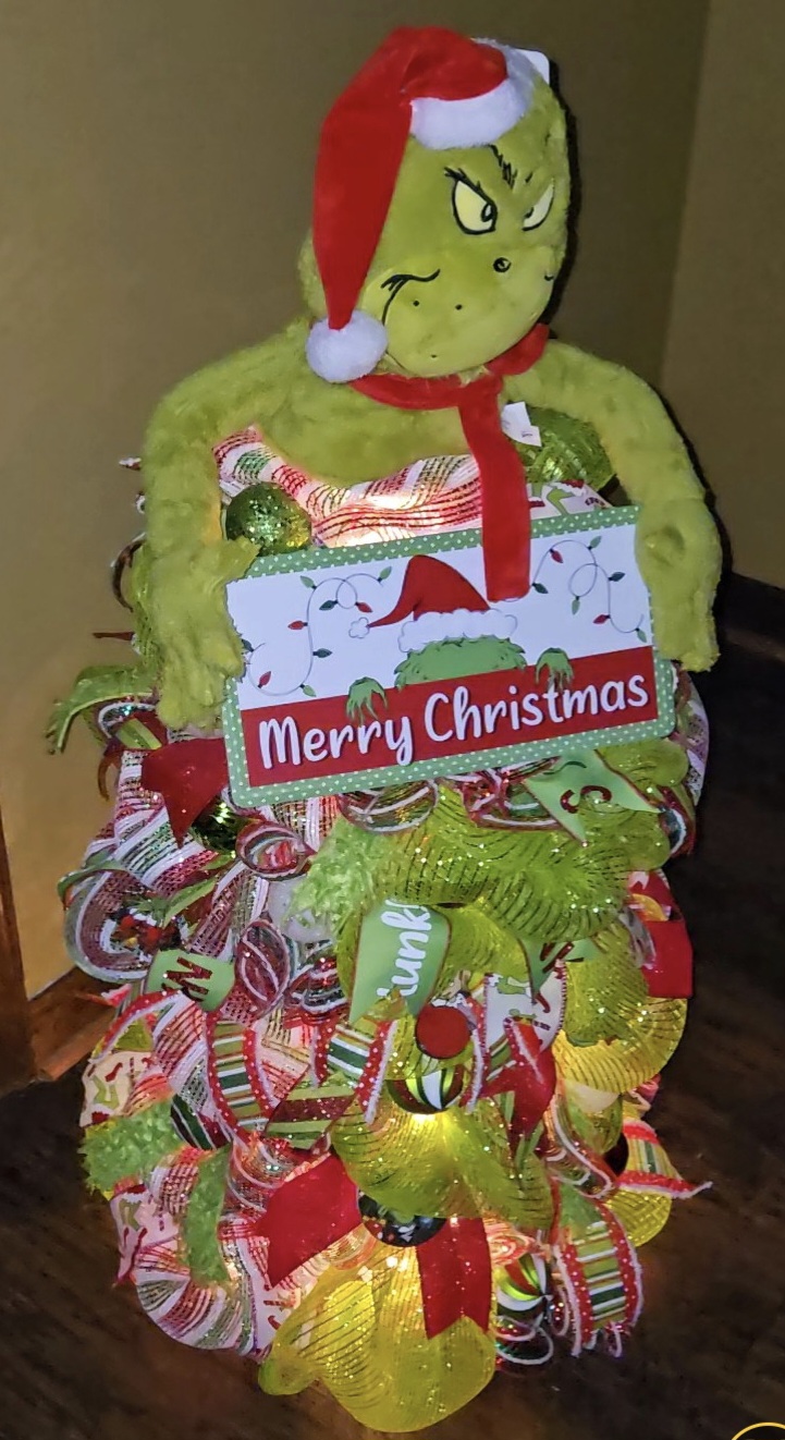 Christmas Green Monster Christmas Tree Wreath FOR LOCAL PICKUP ONLY