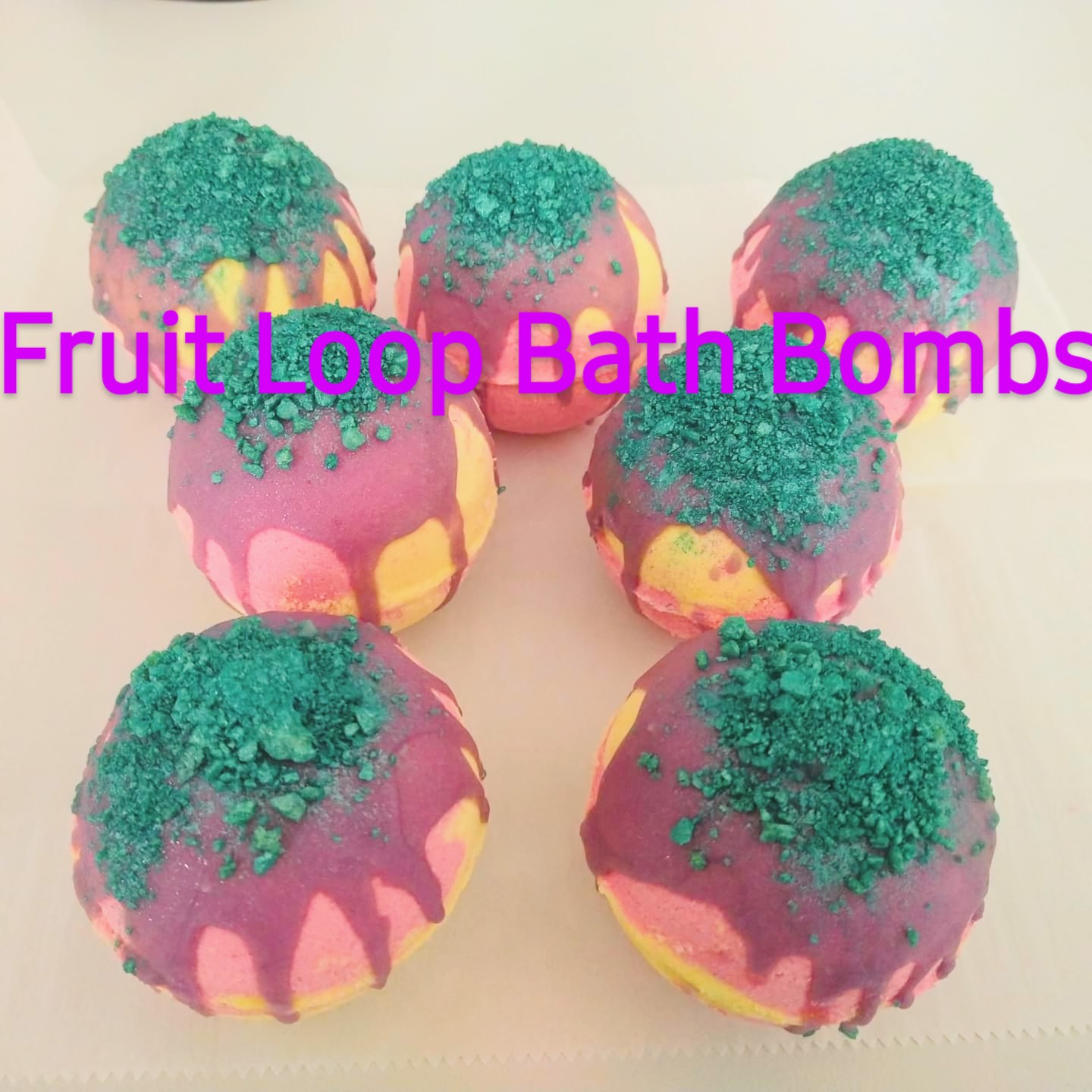 Fruit Loop Bath Bomb with Cocoa Butter Drizzle