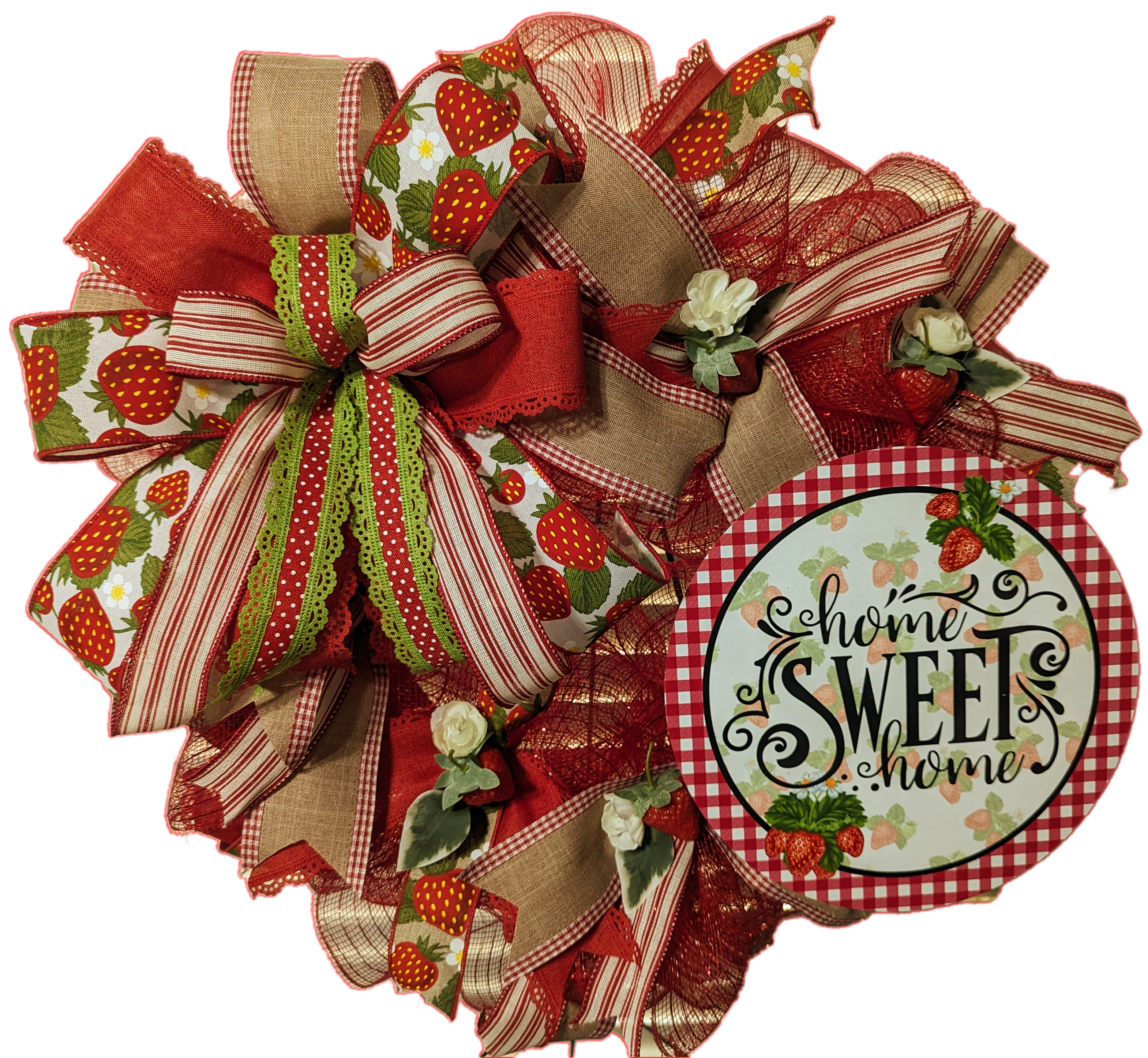 Strawberry Home Sweet Home Summer Wreath