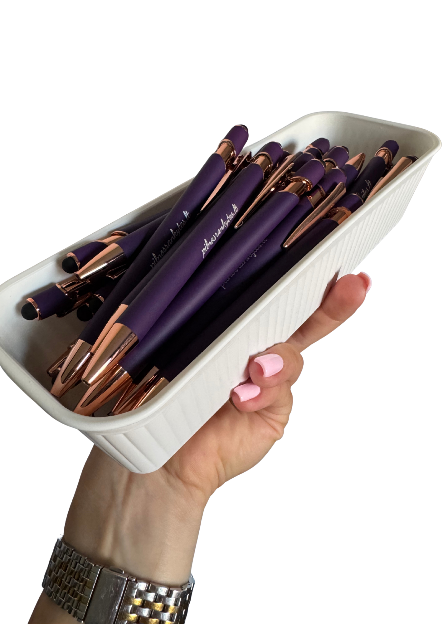 Pilnos rankytės rašiklis