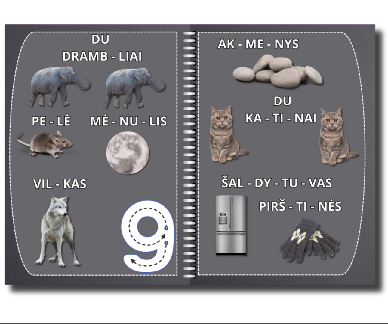 MOKAUSI SKAITYTI, SKAIČIUOTI IR PAŽINTI SPALVAS su velcro lipdukais