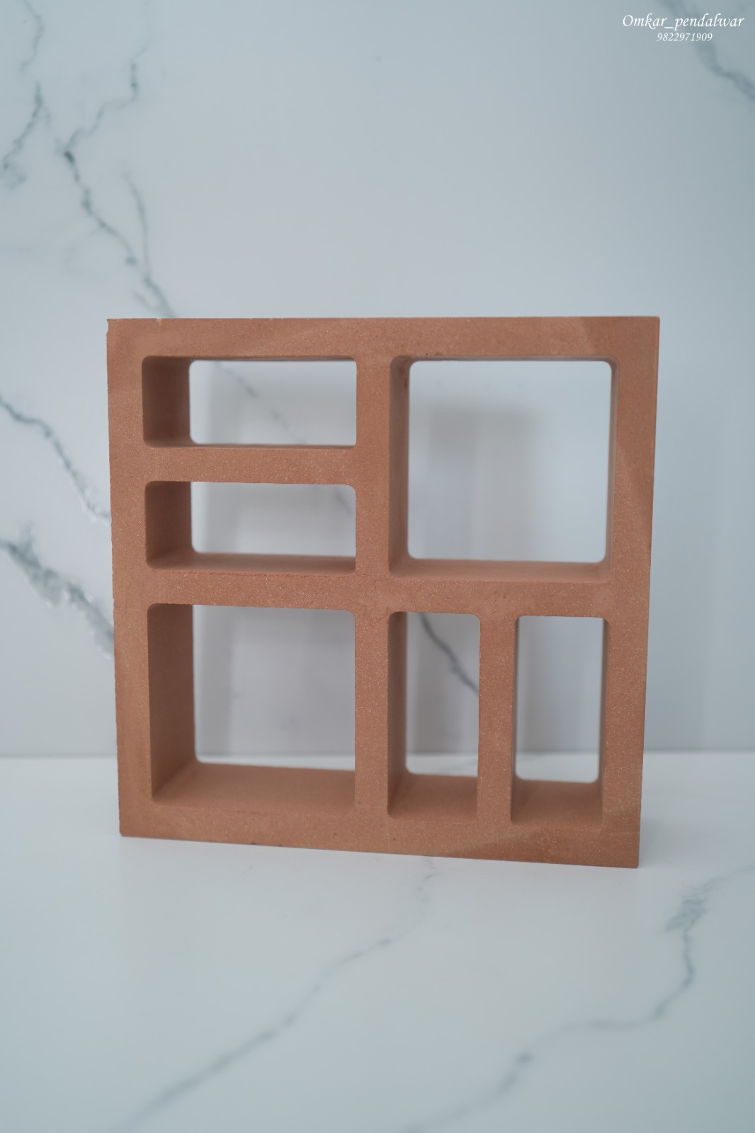 Terracotta Jali 8.5x8.5x2.5 Inch 