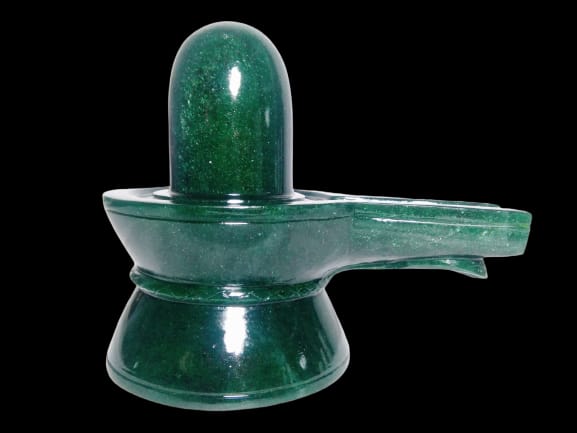 Green Stone Shiva Lingam
