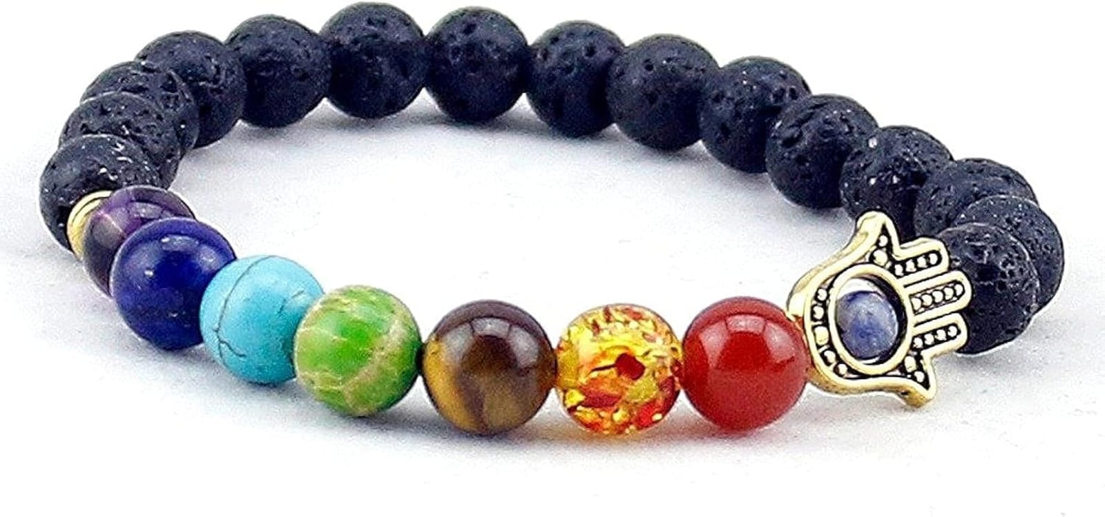 Lava Rock Chakra Bracelet