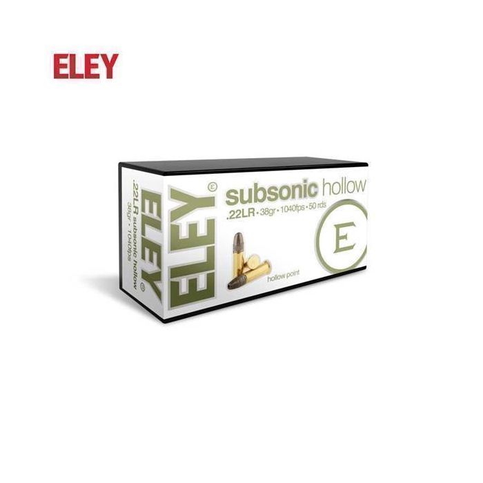 Eley Subsonic Hollow Point .22LR Rimfire Ammunition