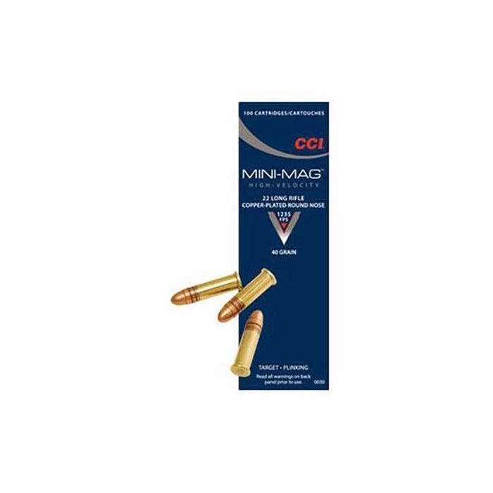 CCI Mini Mag .22LR High Velocity Copper Solid 40gr (per 100)